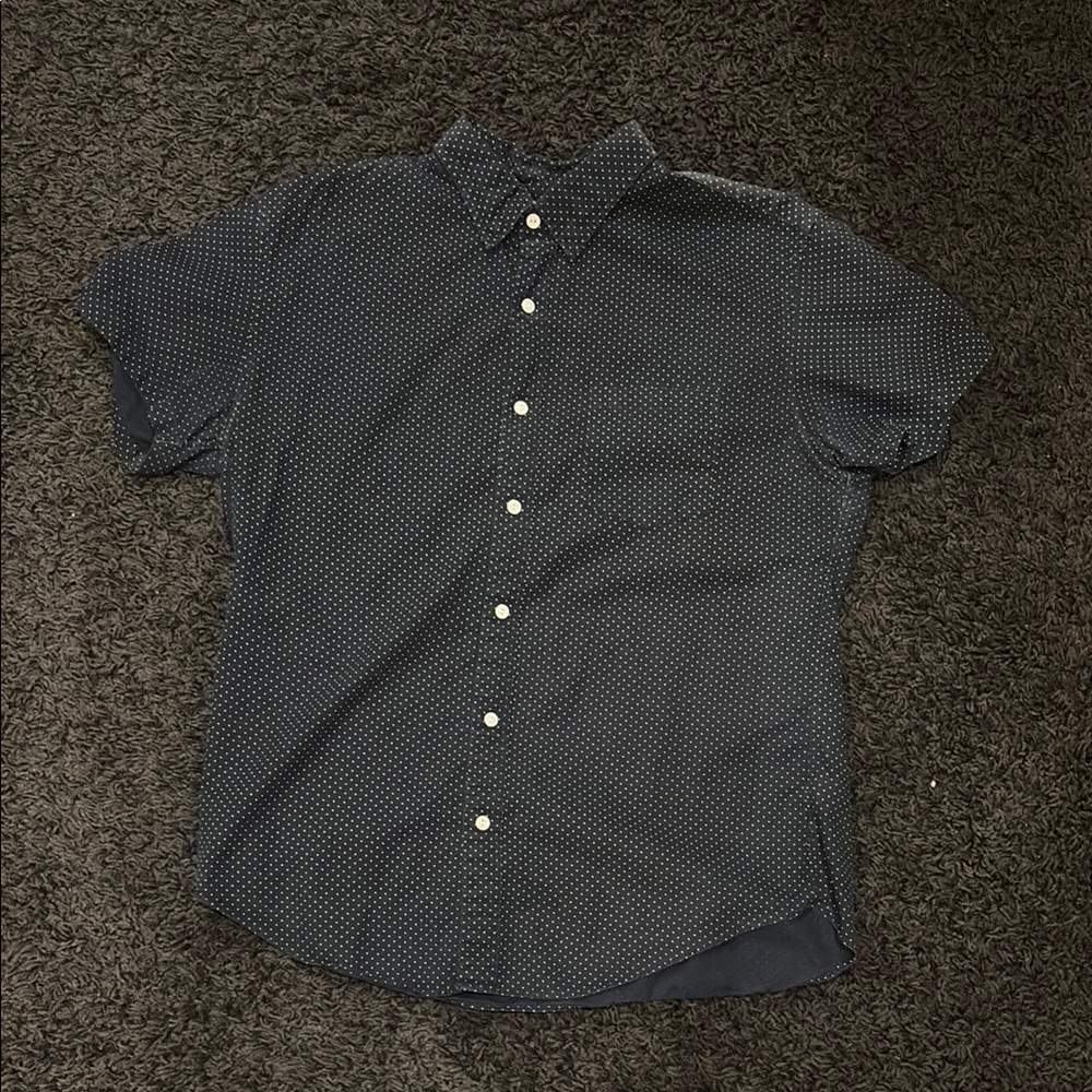 Men's Navy Patterned Buttondown Shirt